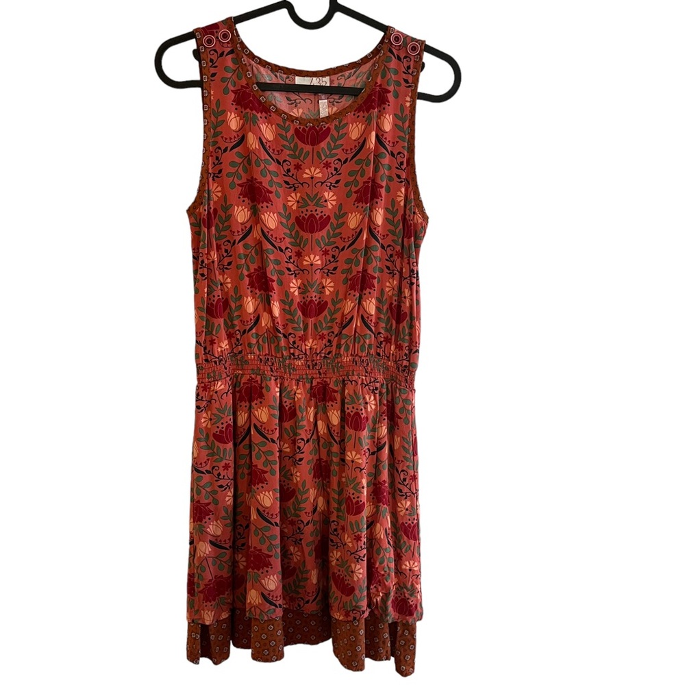 Matilda Jane Red and Pink Floral Casual Dress